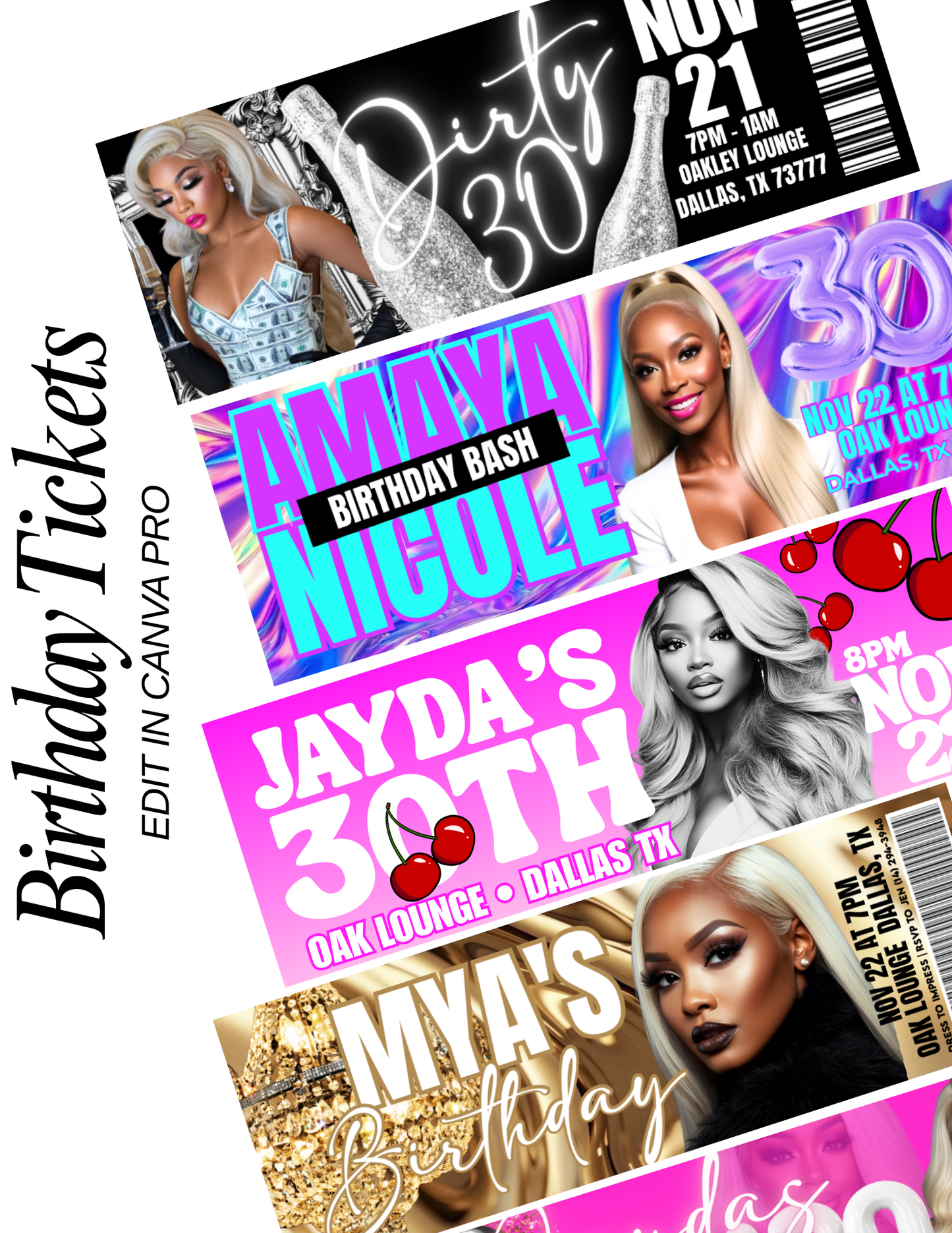 Digital Birthday Ticket Bundle