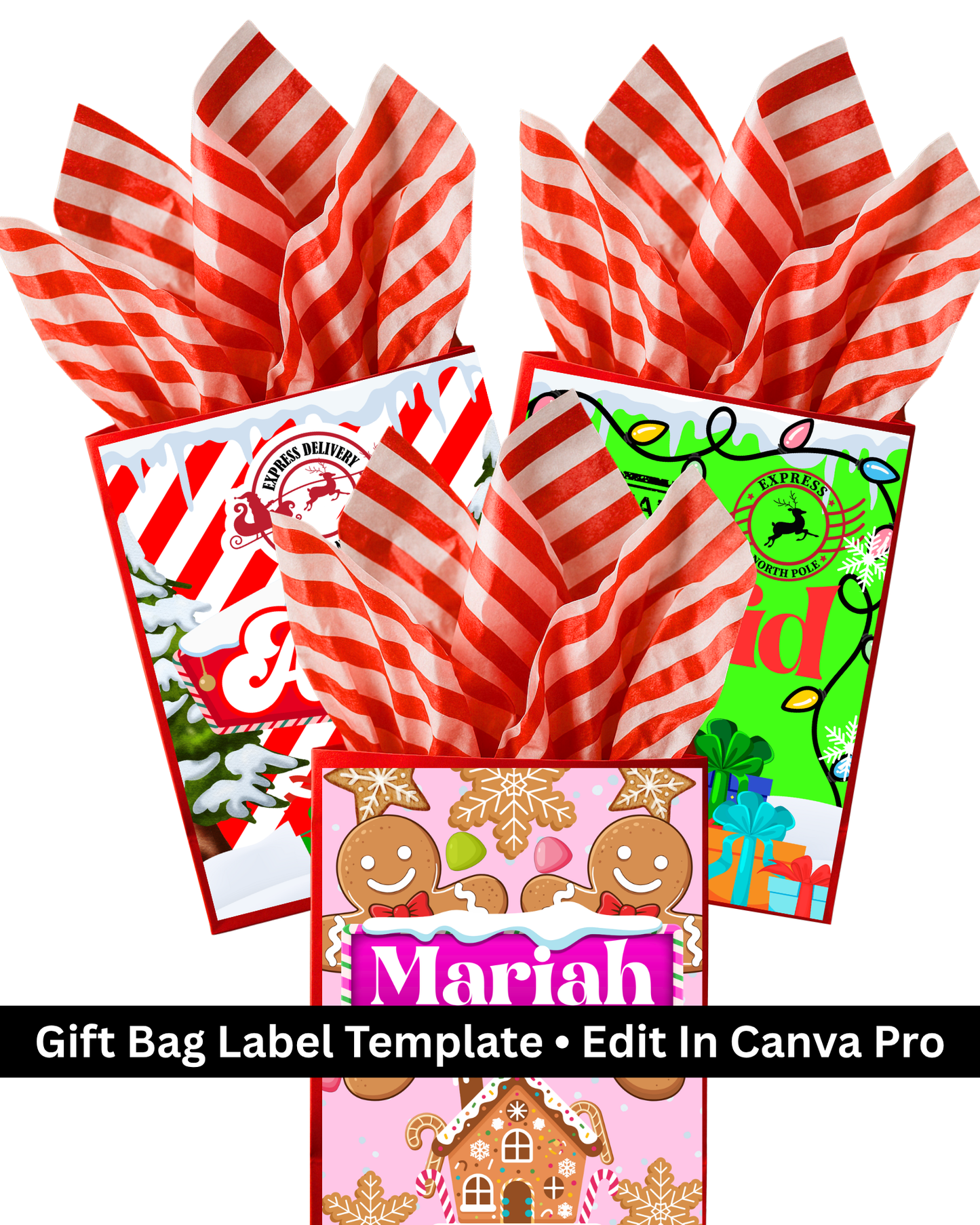 Christmas Gift Bag Label Templates