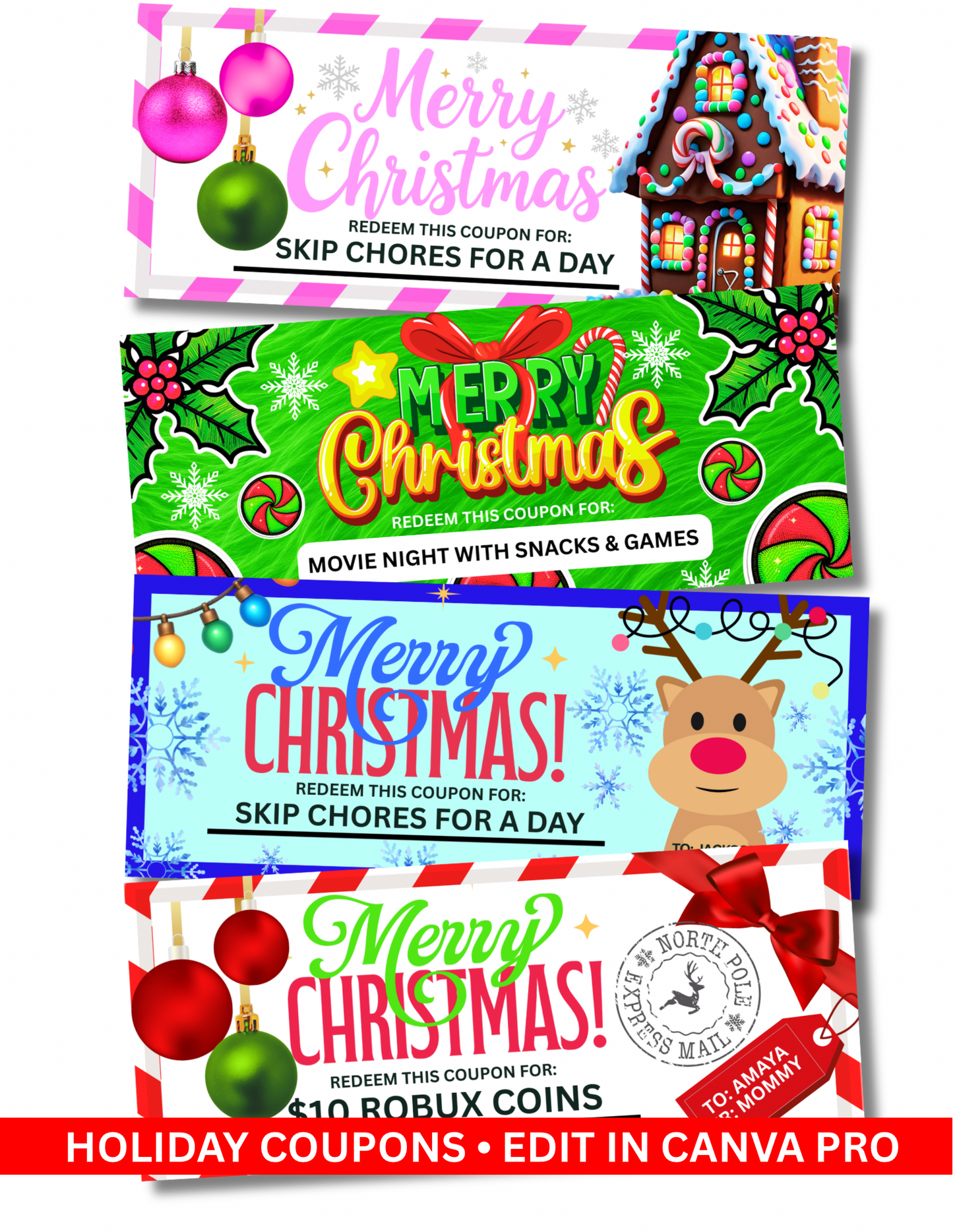 Christmas Digital Coupon Templates