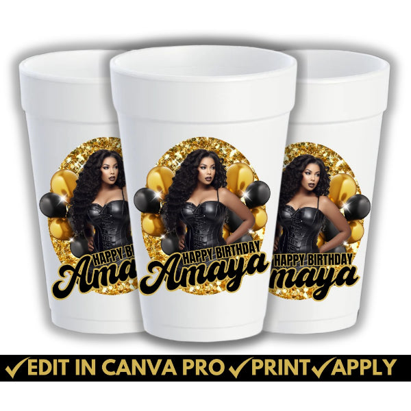 Cup Sticker Templates