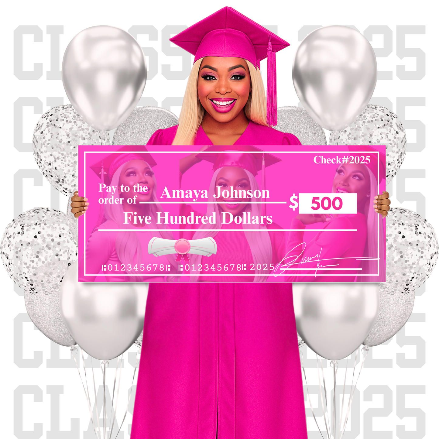Life Size Novelty Check Template