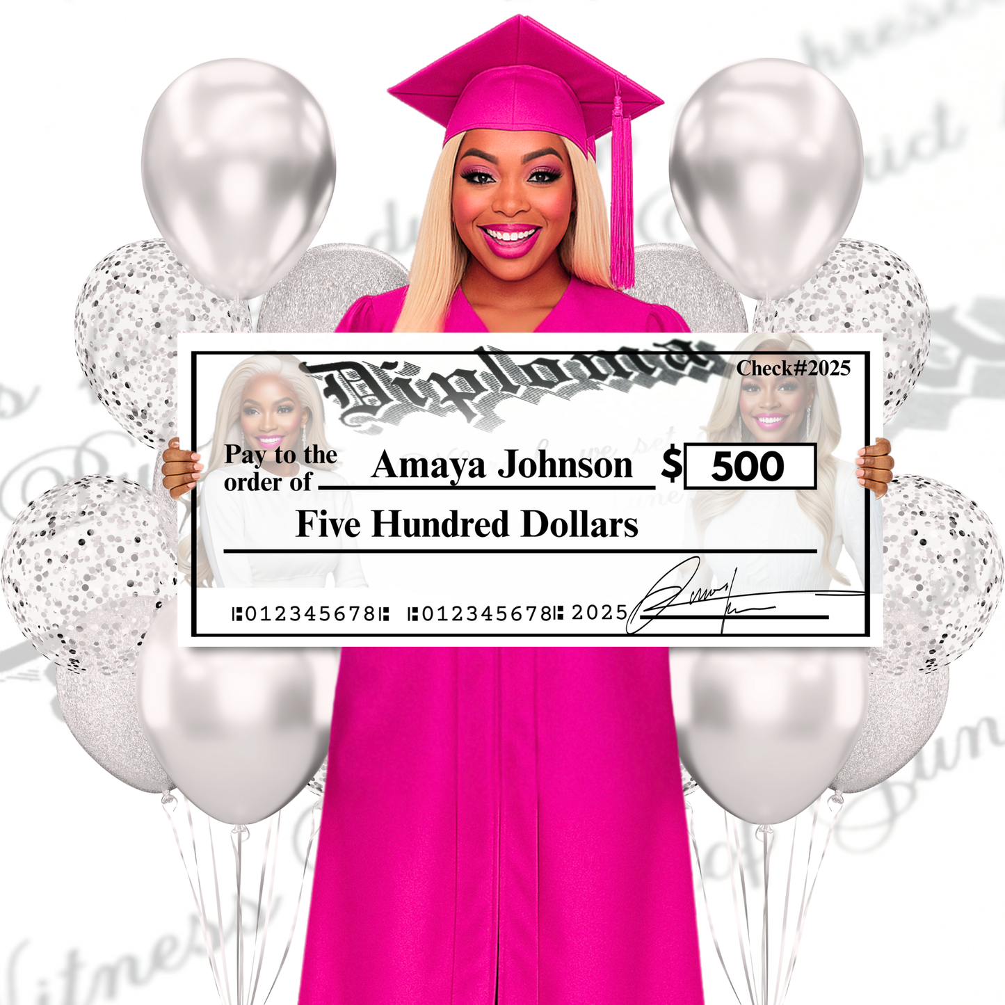 Life Size Novelty Check Template