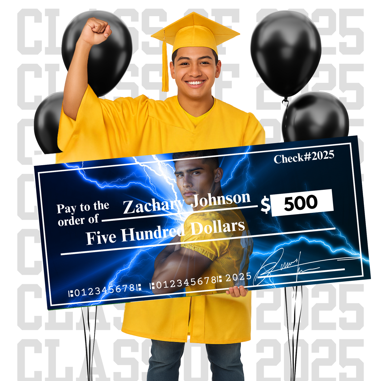 Life Size Novelty Check Template