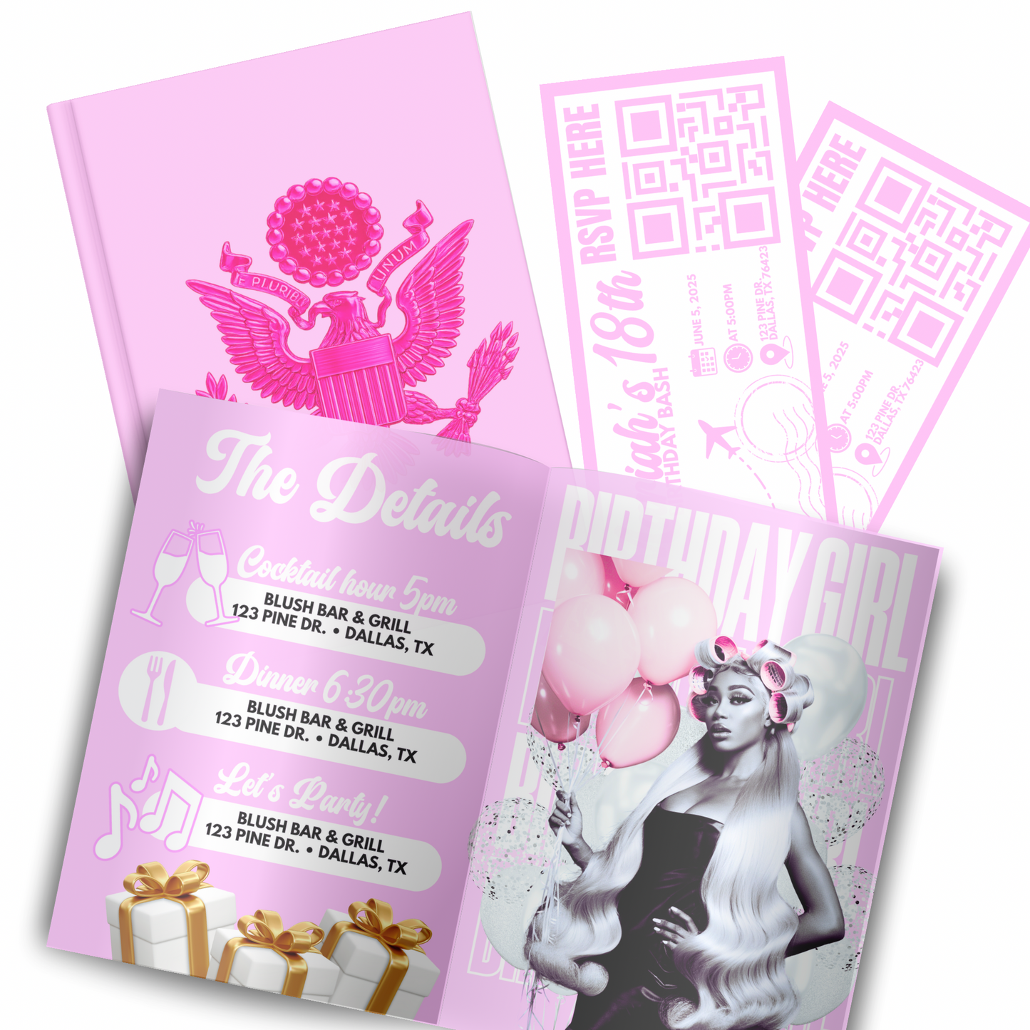 Passport Style Invitation Template Bundle