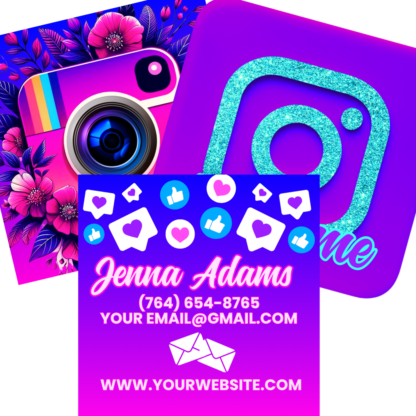 IG Style Square Business Card Templates