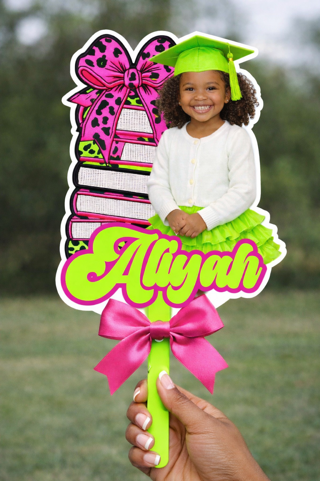 Kids Grad Fan & Button Template