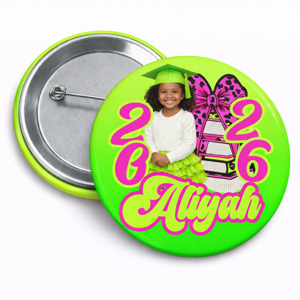 Kids Grad Fan & Button Template