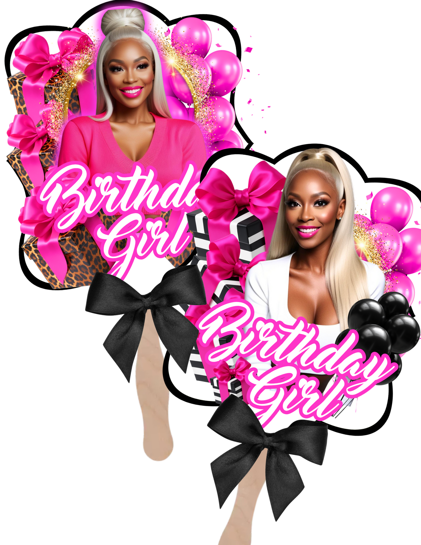 Birthday Cups & Fans Template Bundle