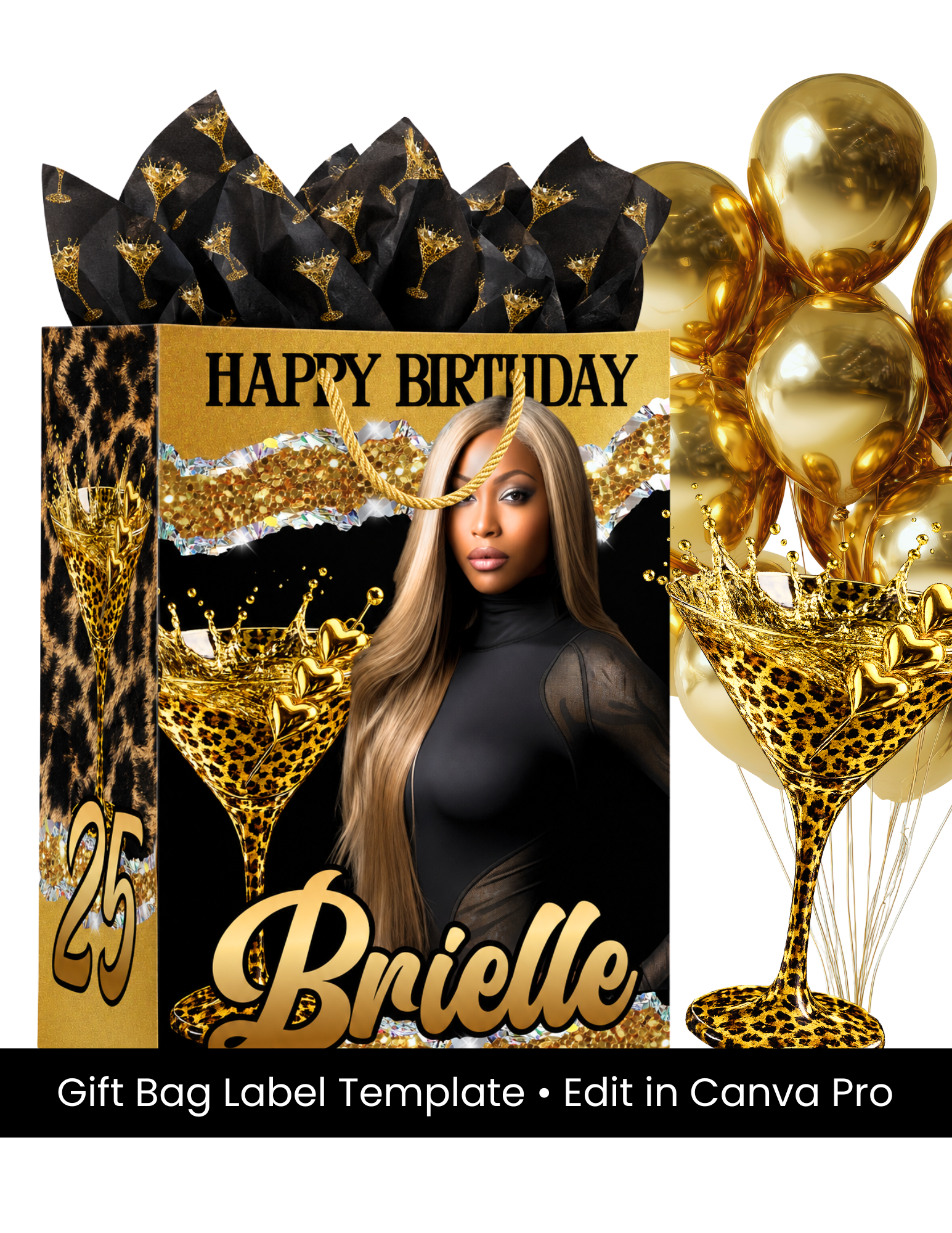 Birthday Gift Bag Label Template