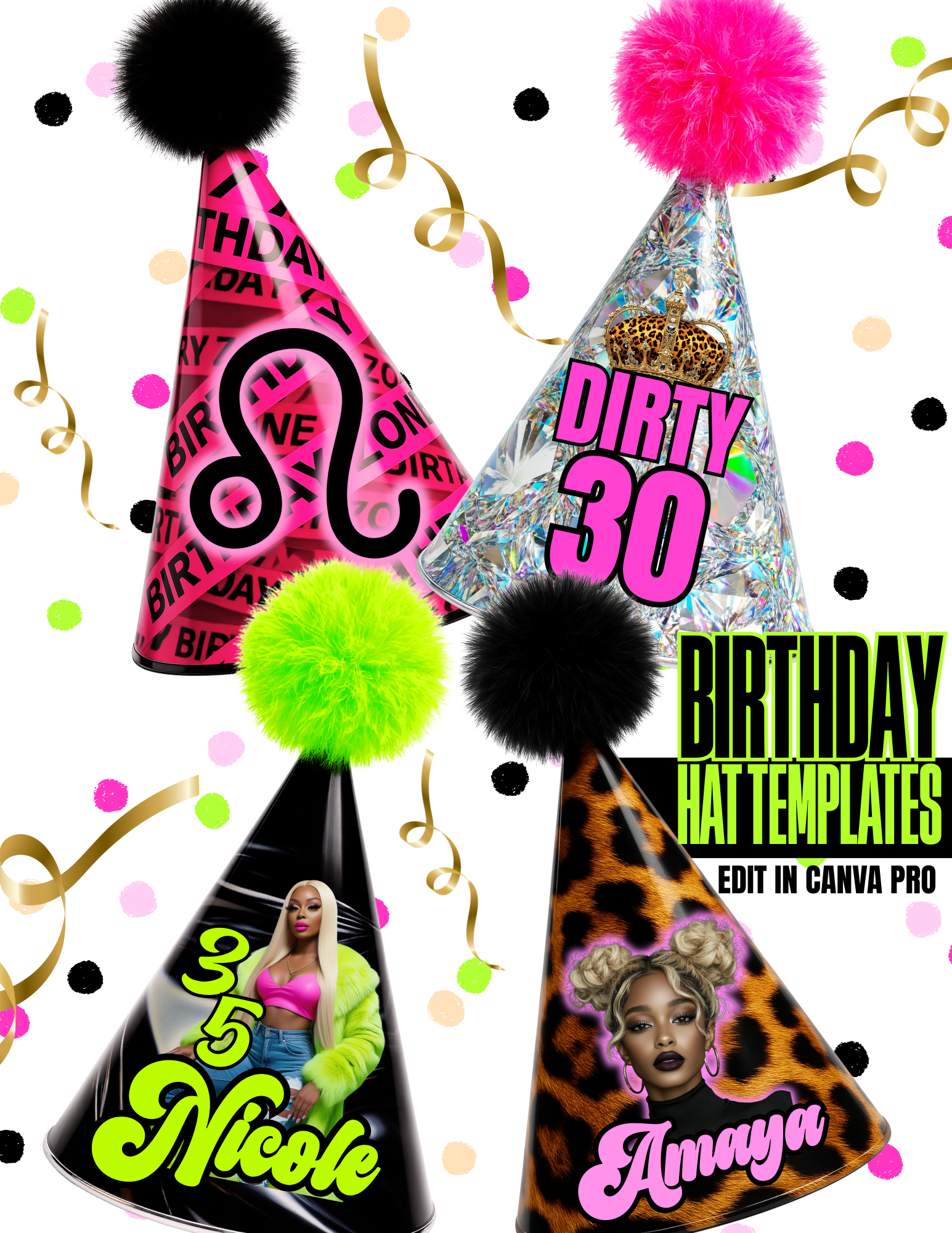 birthday-hat-template-bundle