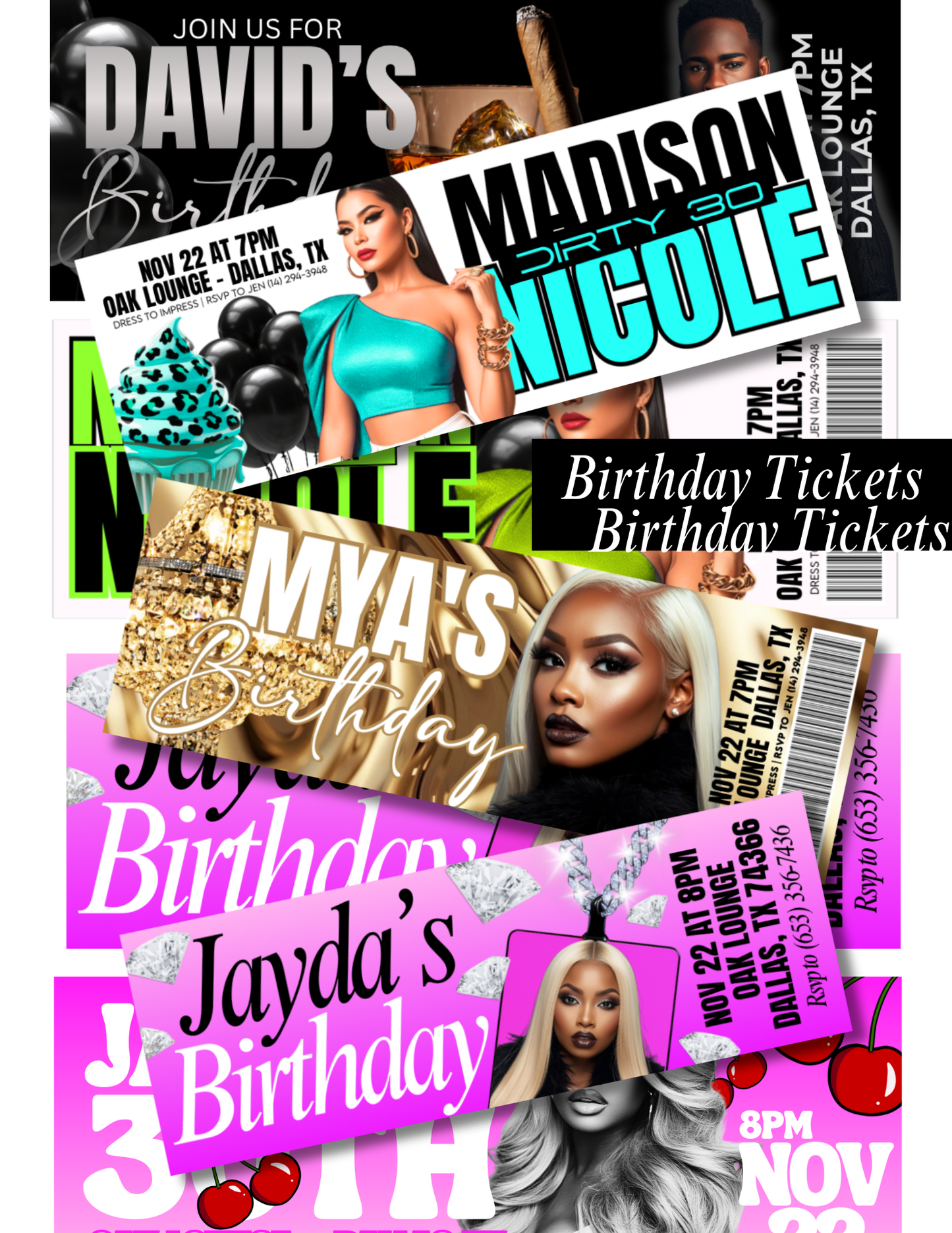 Digital Birthday Ticket Bundle
