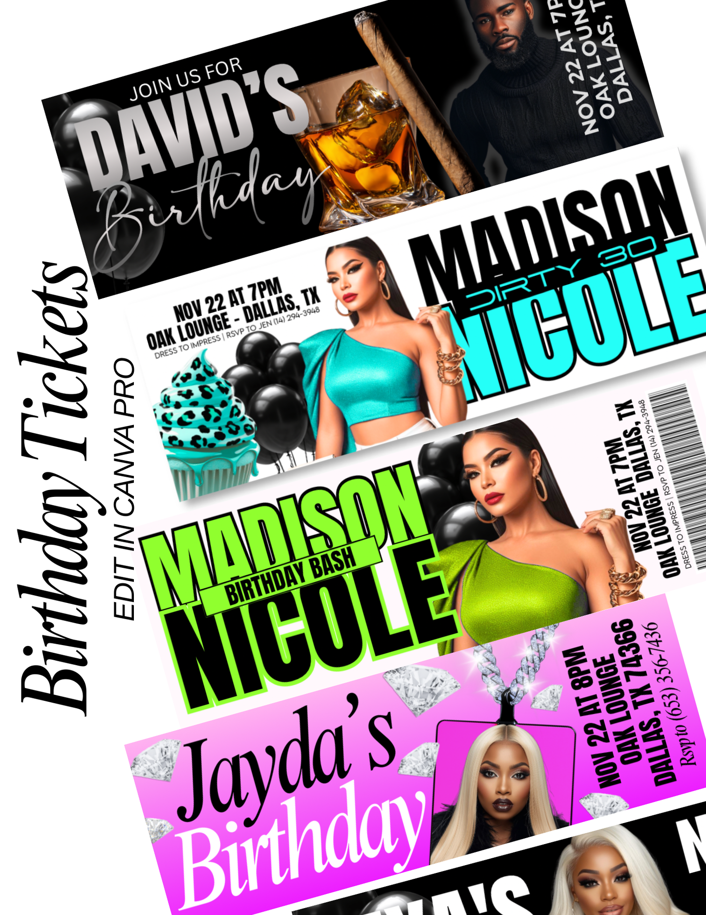 Digital Birthday Ticket Bundle