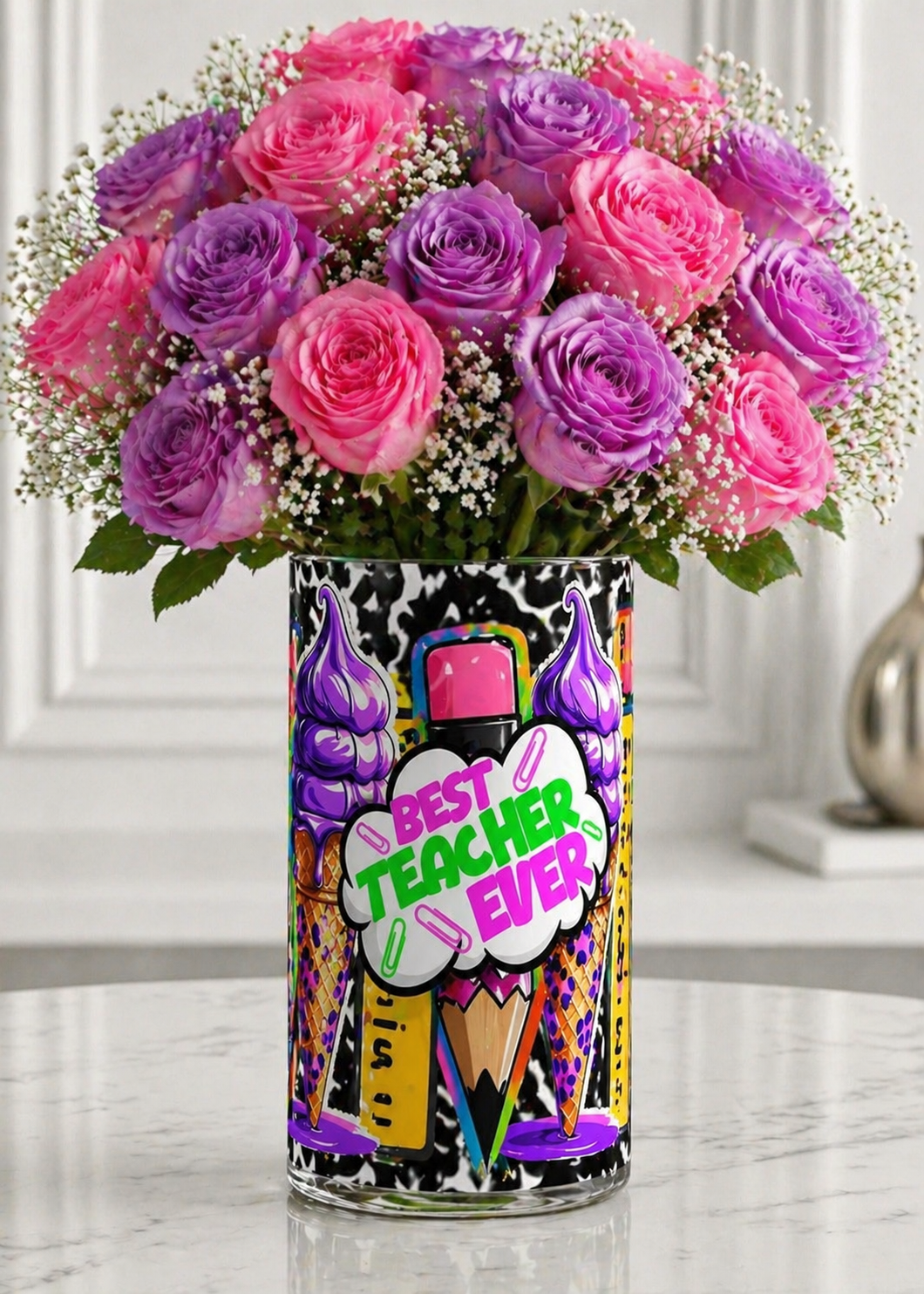 Dollar Tree Teacher Vase Wraps
