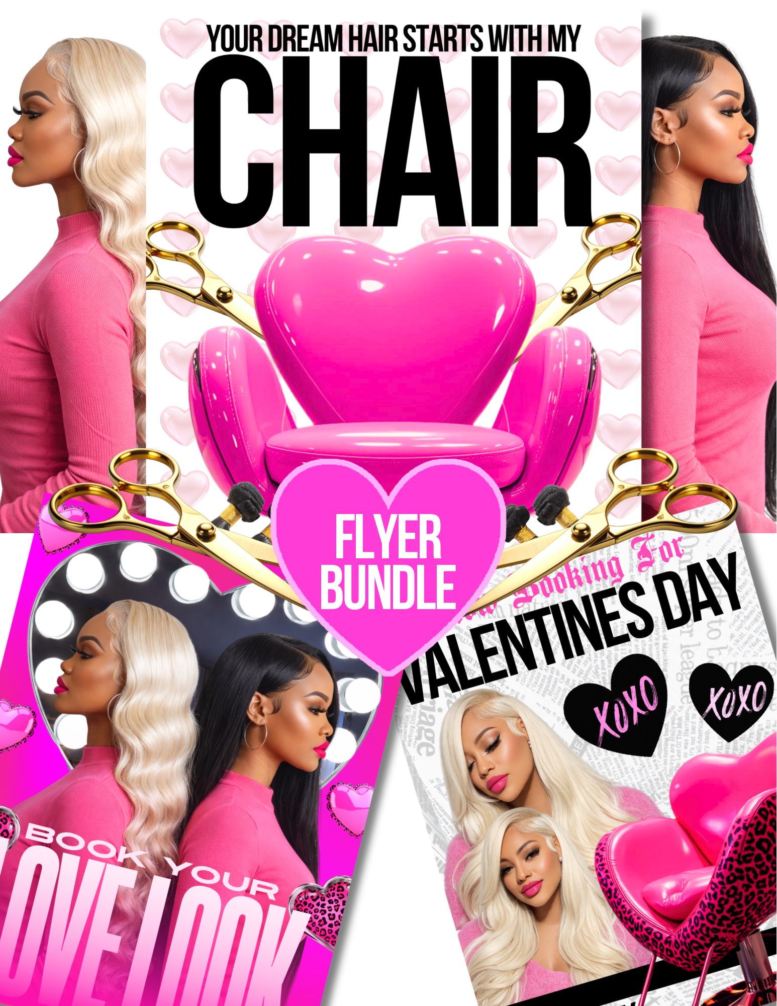 Valentine Salon Flyer Bundle