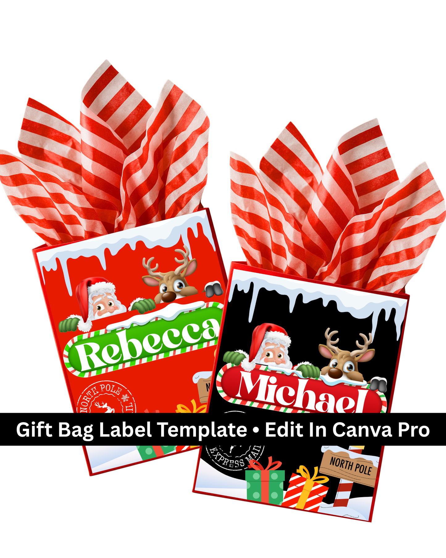 Christmas Gift Bag Label Templates