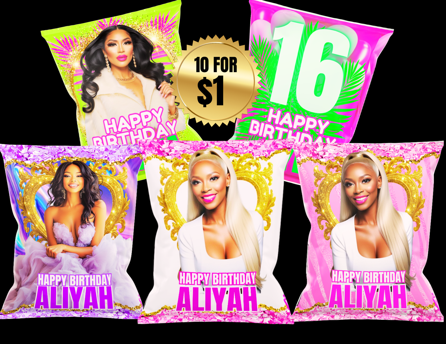 10 Chip Bag Template Bundle