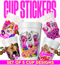 Cup Sticker Template Bundle