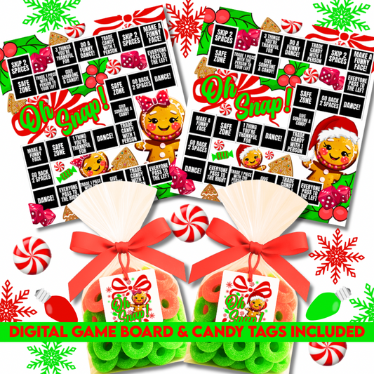 Gingerbread Kids Gameboard & Gift Tag