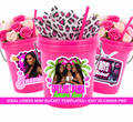 Viral Mini Bucket Label Template
