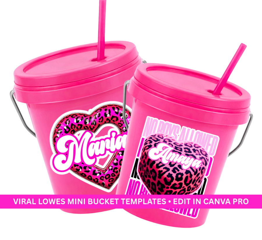 Viral Mini Bucket Label Template