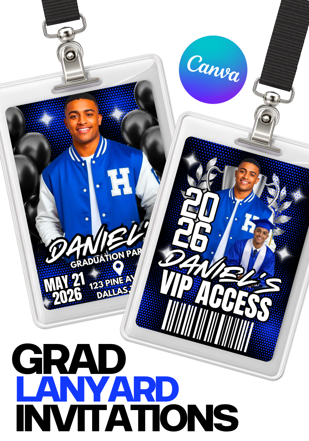 Grad lanyard Templates