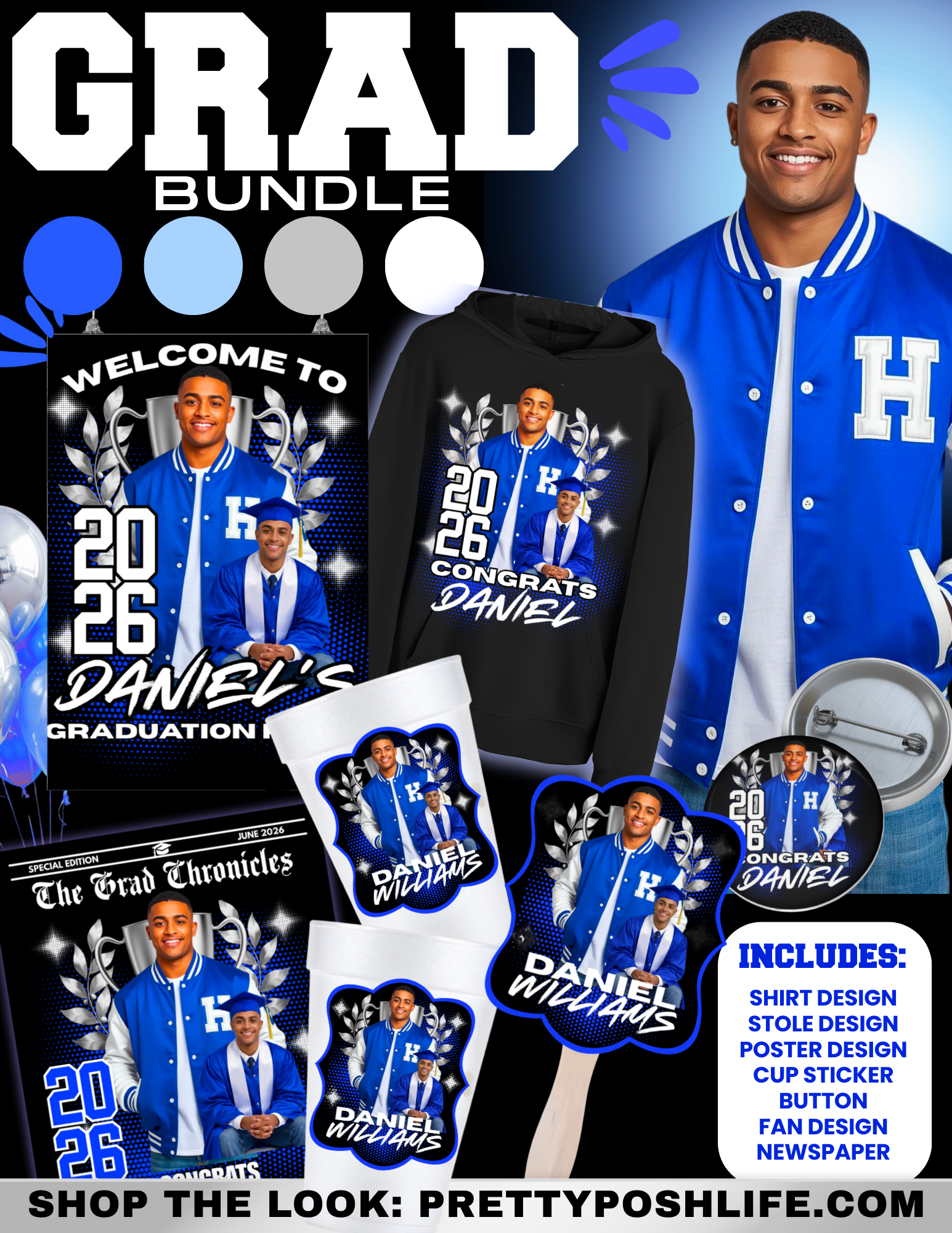 Blue Grad Bundle – Posh Design Co.