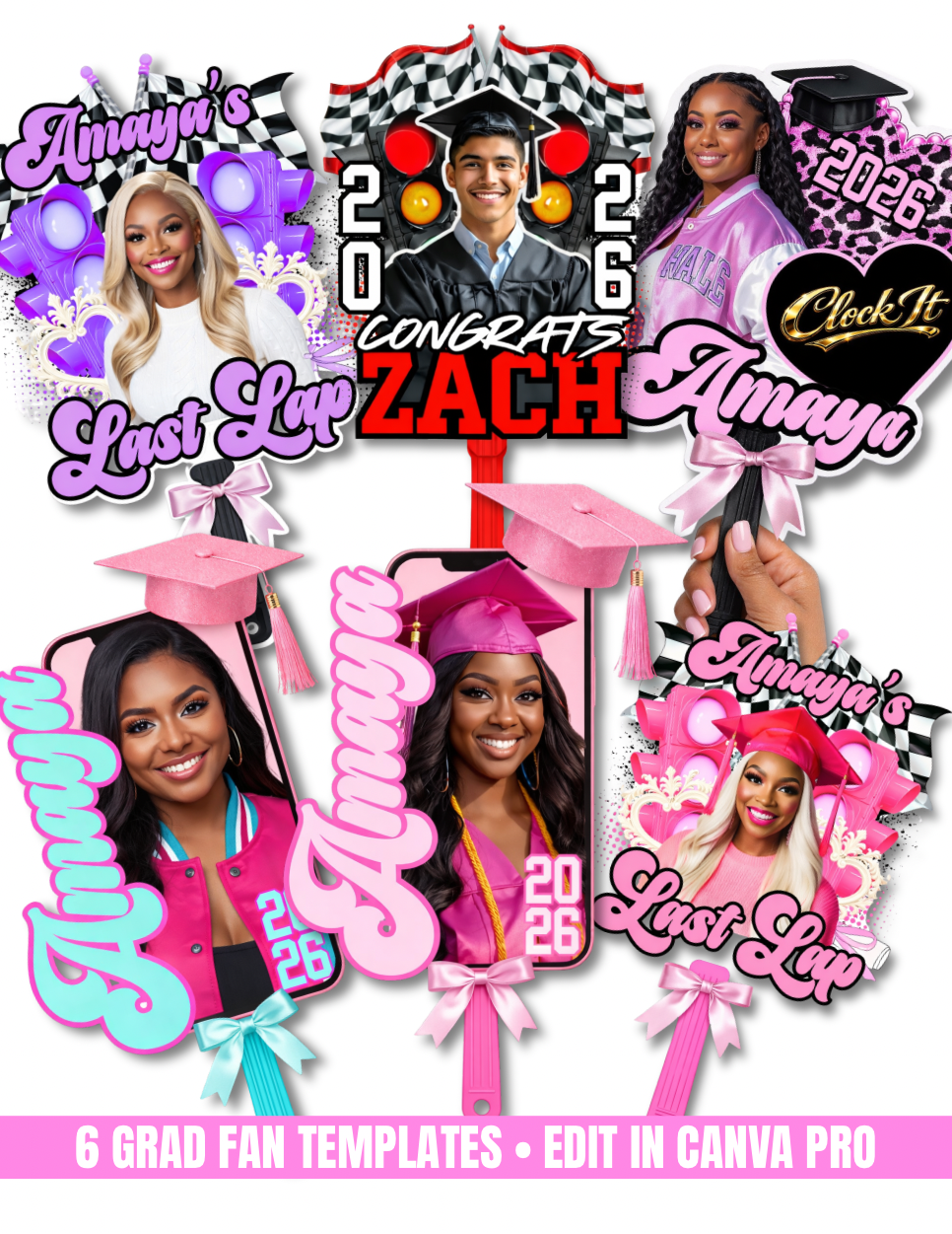 Grad Fan Bundle - Set of 6 Templates