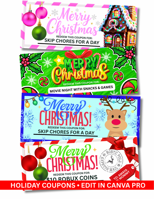 Christmas Digital Coupon Templates