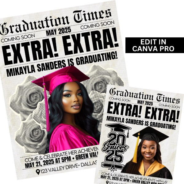 Graduation Newspaper Templates