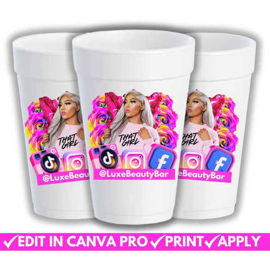 Cup Sticker Templates