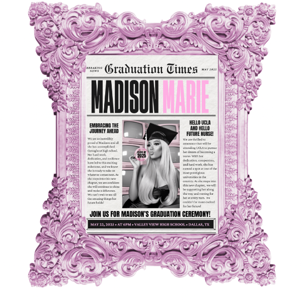 Newspaper Announcement & Wine Label Templates