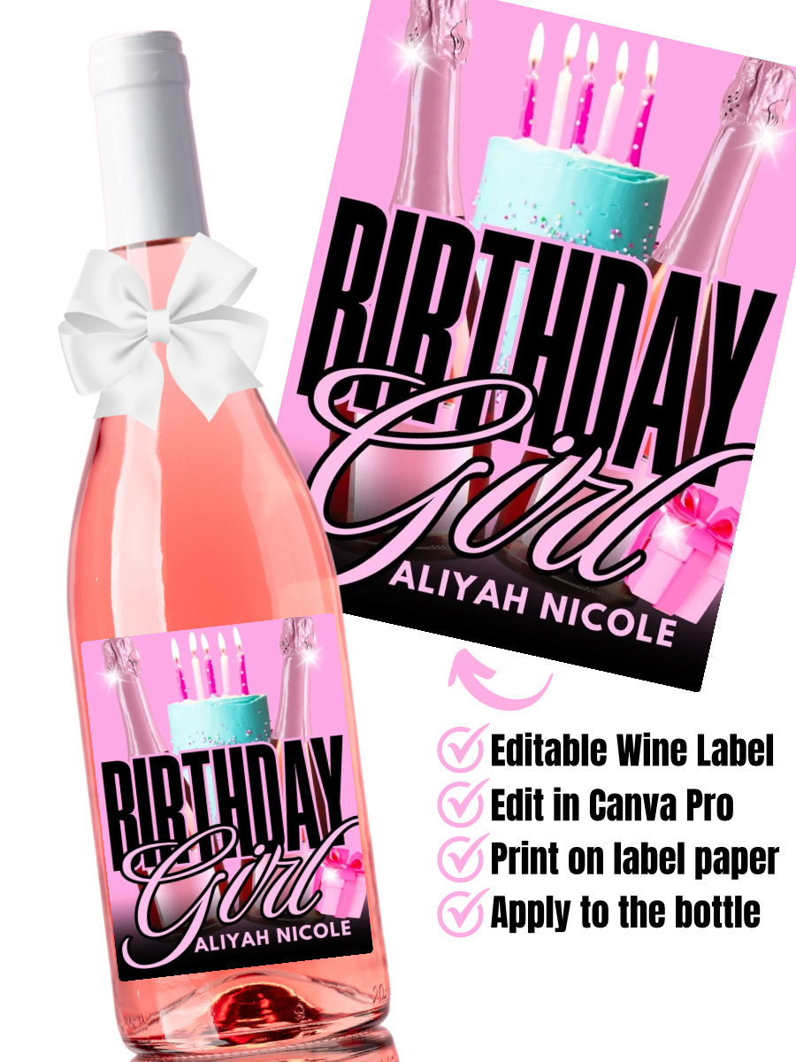 Newspaper Announcement & Wine Label Templates