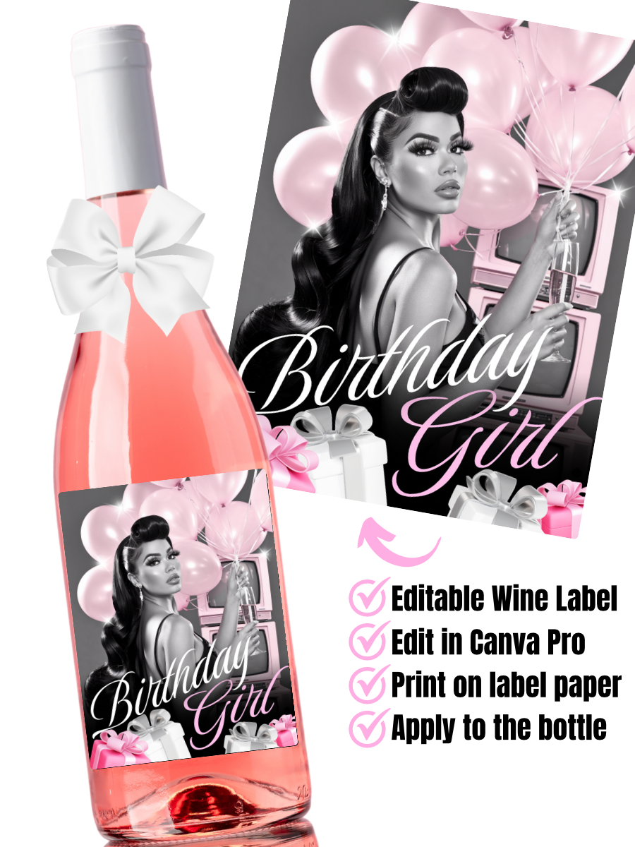 Newspaper Announcement & Wine Label Templates