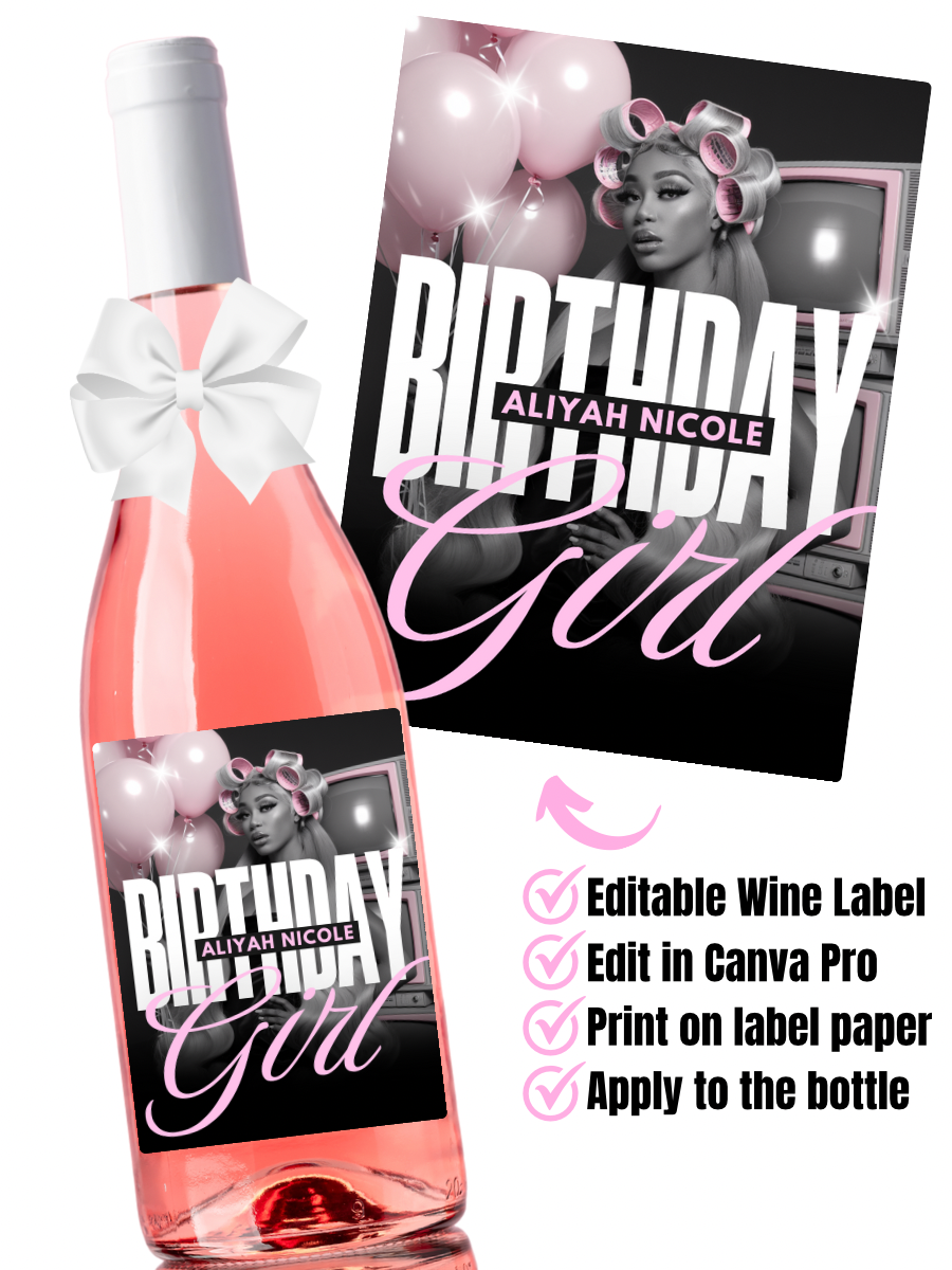 Newspaper Announcement & Wine Label Templates