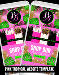 Pink Tropical Website Template
