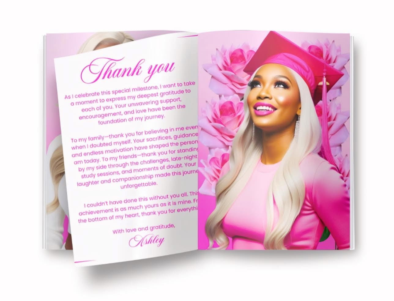 Pink Grad Magazine Template