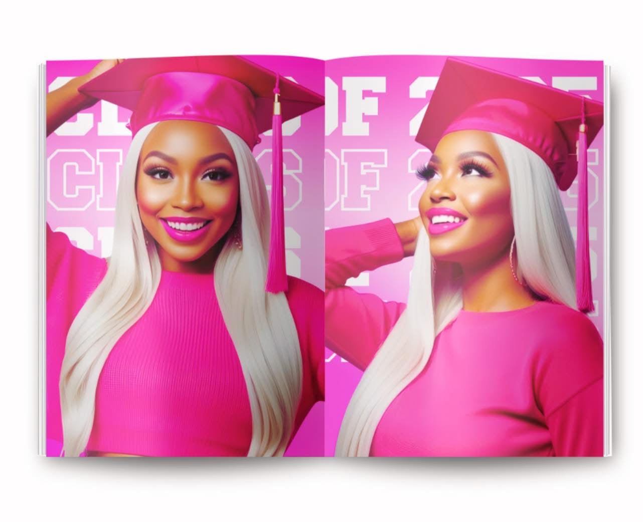 Pink Grad Magazine Template