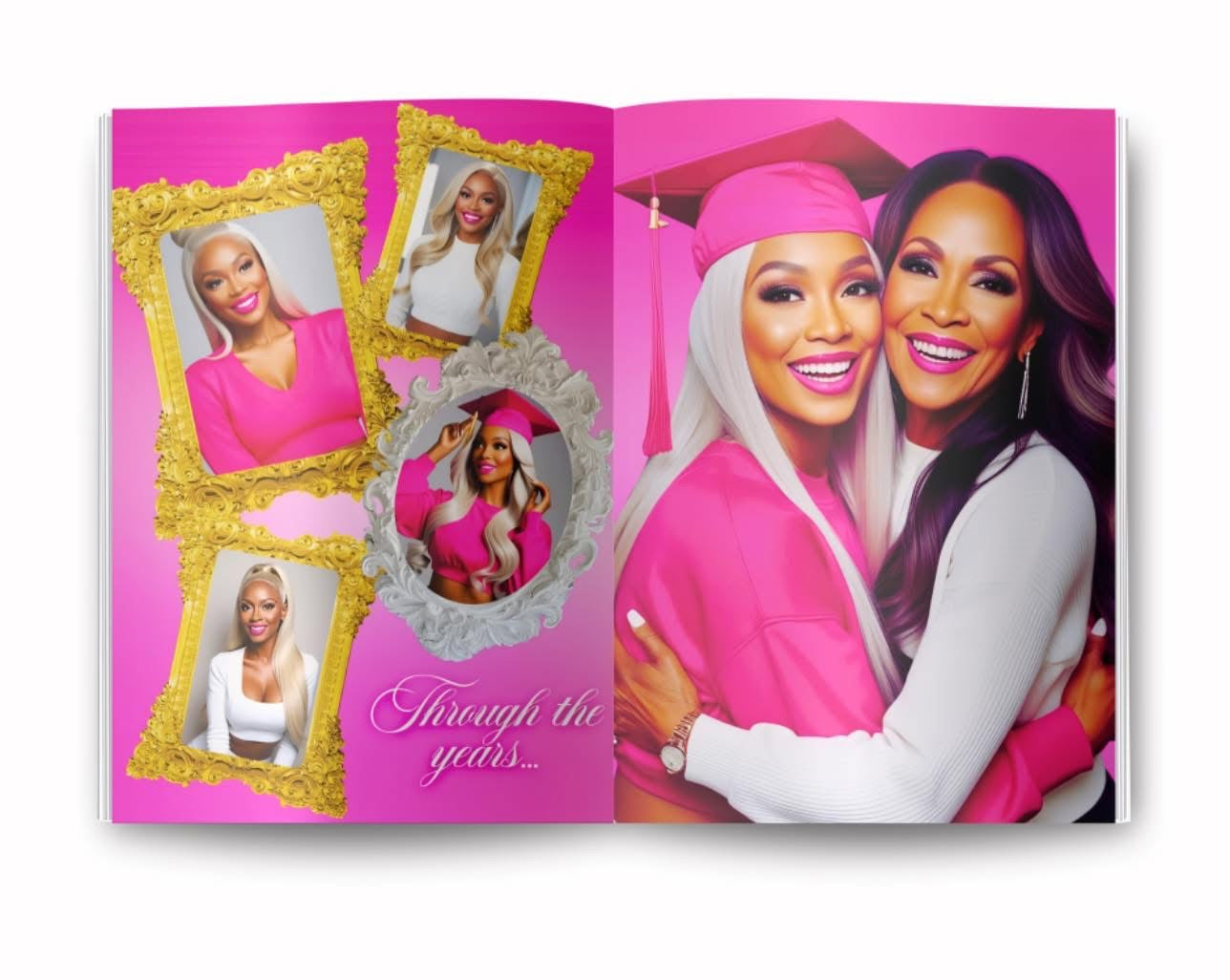 Pink Grad Magazine Template