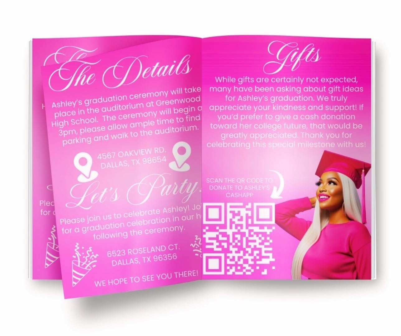 Pink Grad Magazine Template
