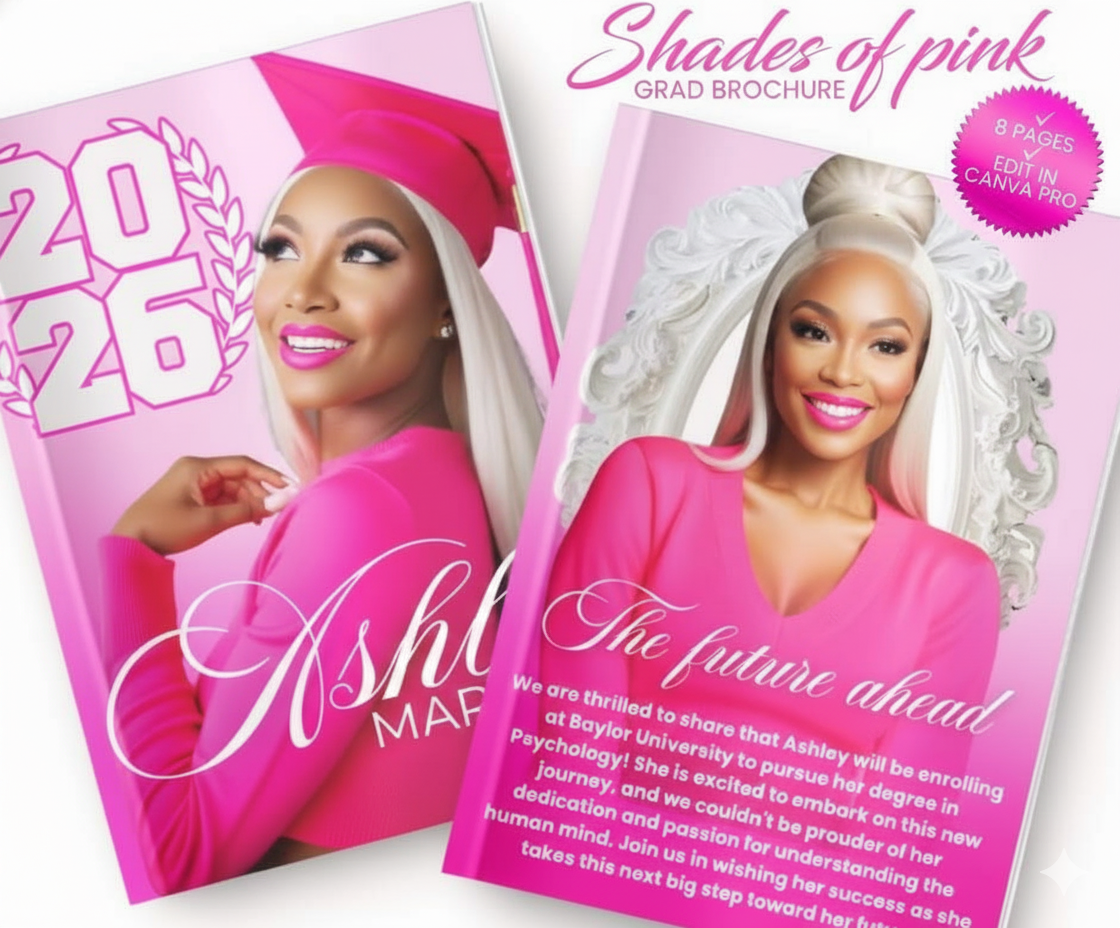 Pink Grad Magazine Template