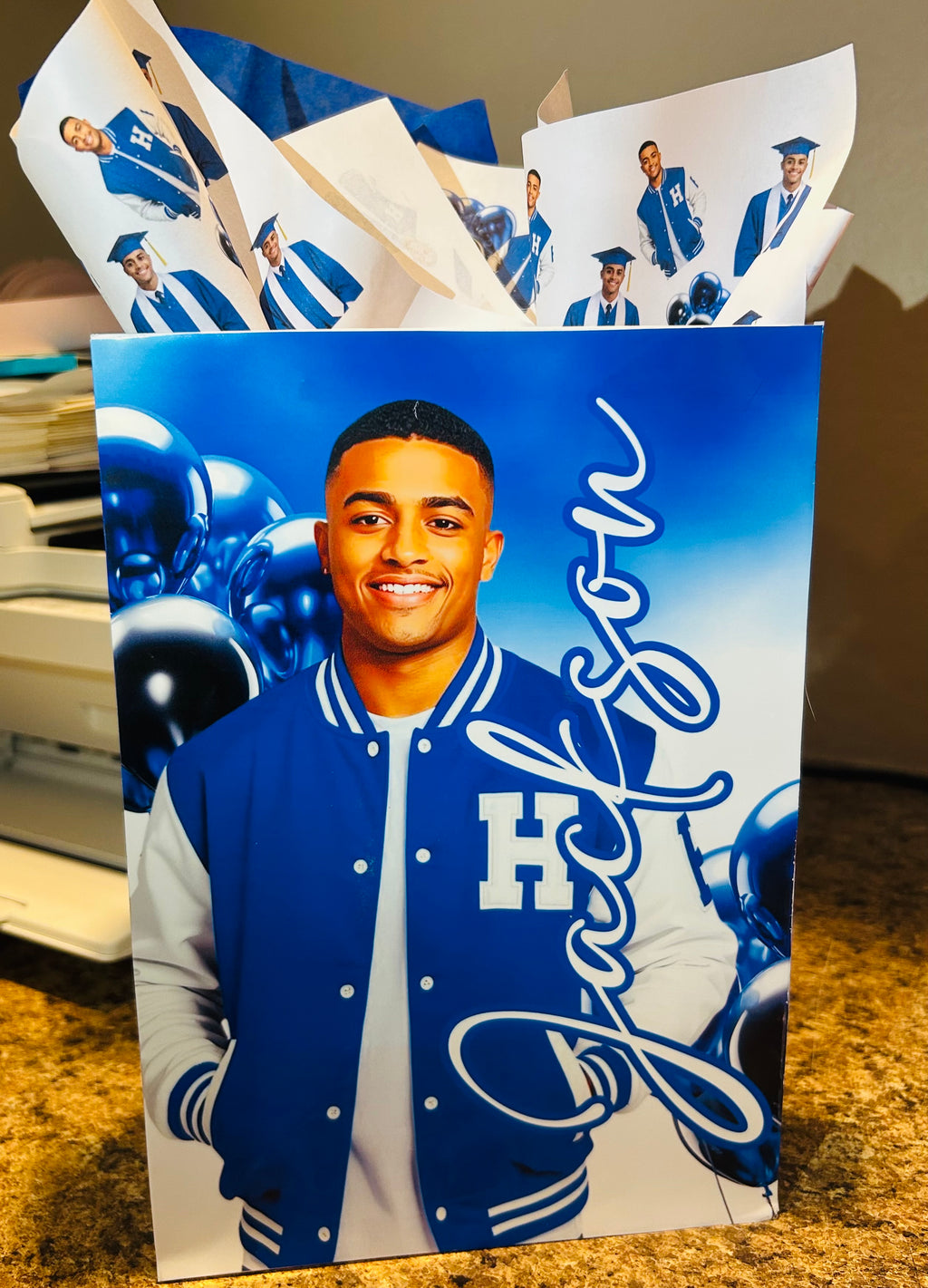 Grad Gift Bag Sticker Templates