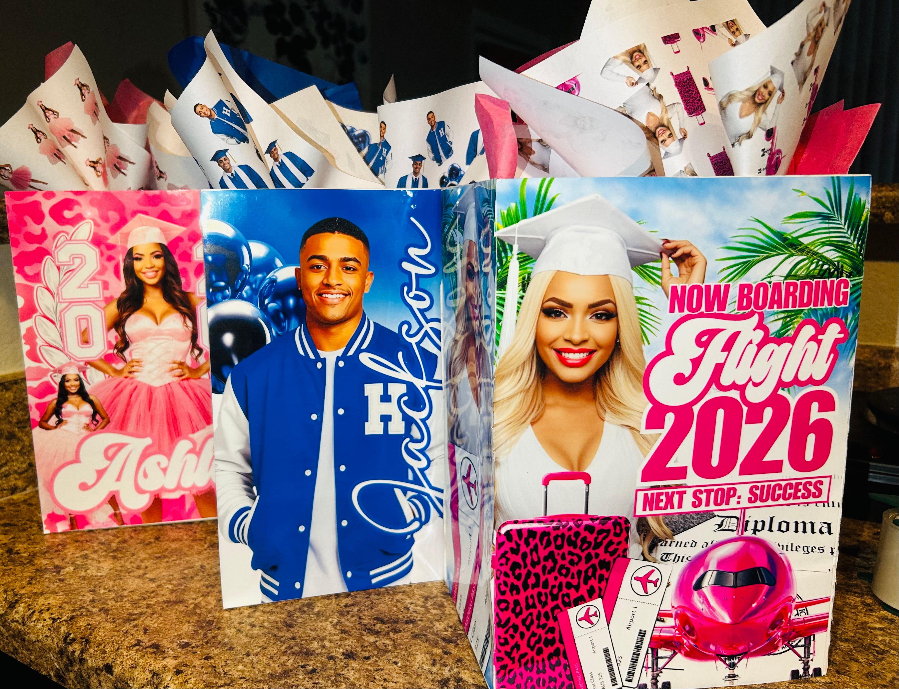 Grad Gift Bag Sticker Templates