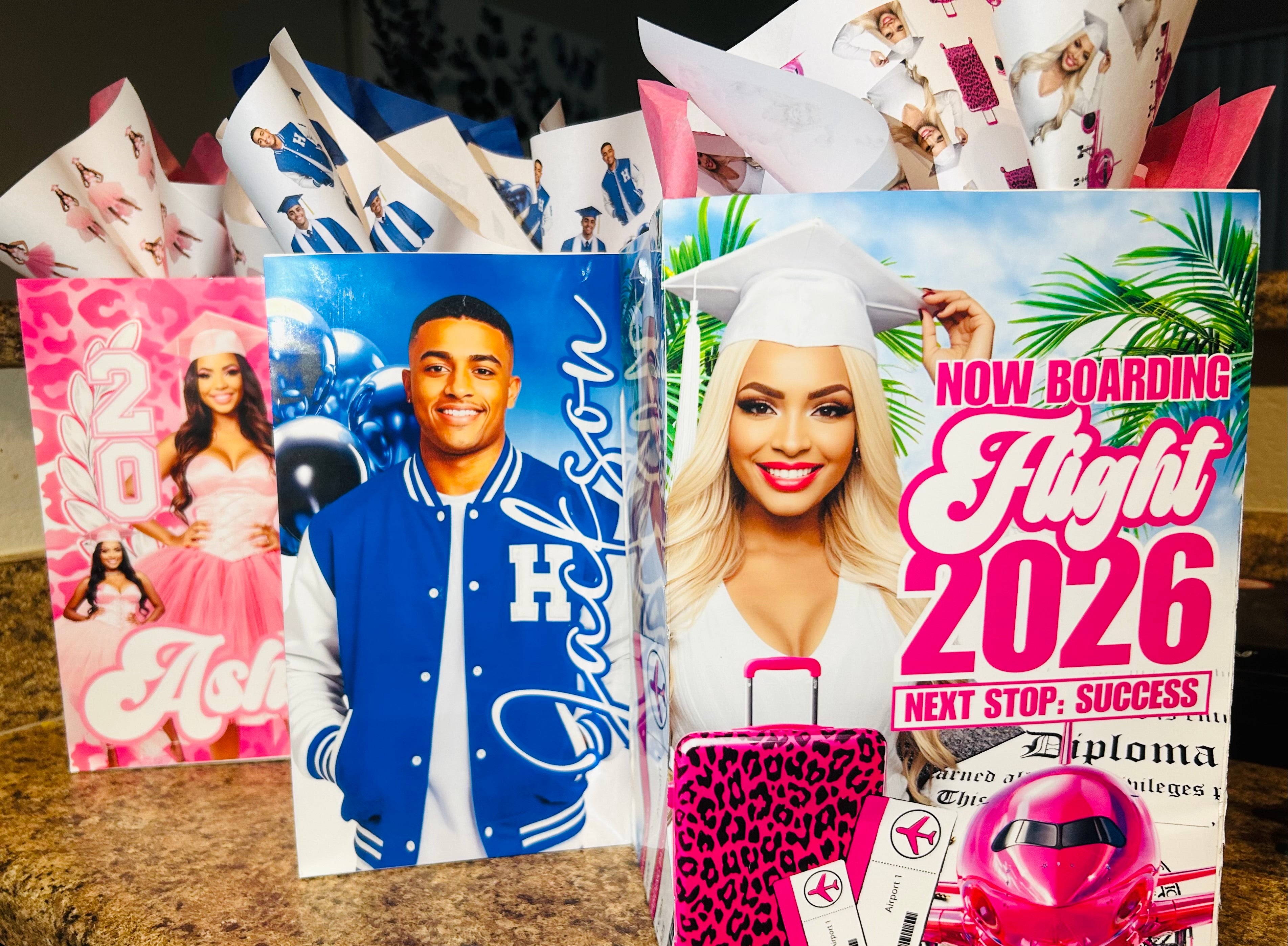 Grad Gift Bag Sticker Templates