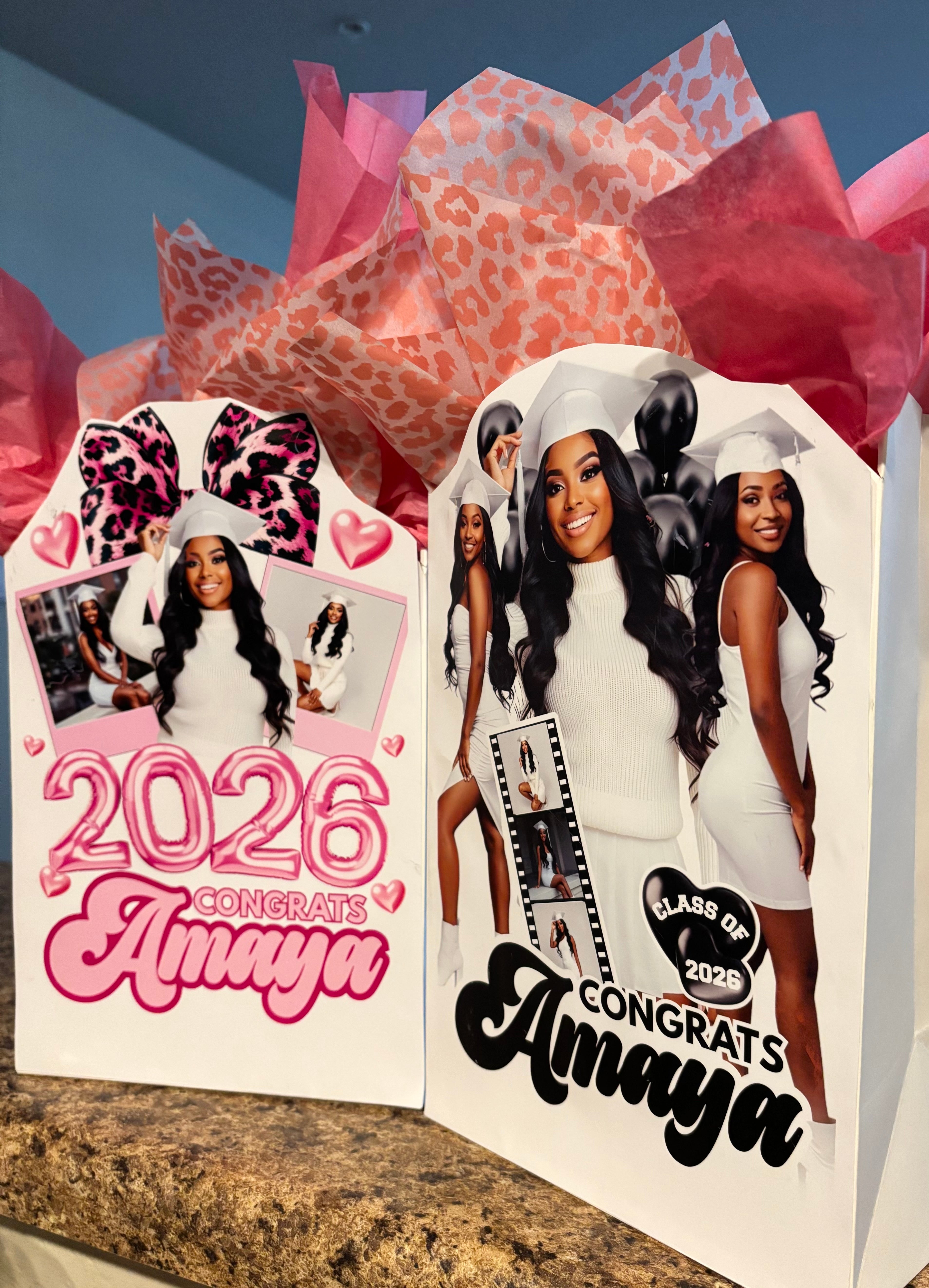 Grad Gift Bag Front Label Templates