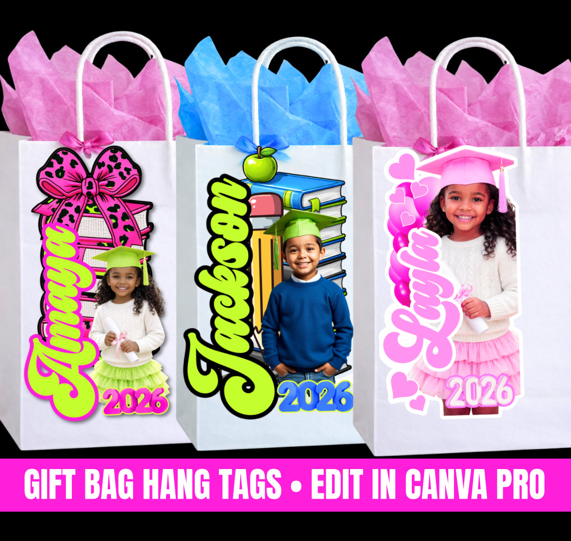 Kids Grad Gift Bag Hang Tags