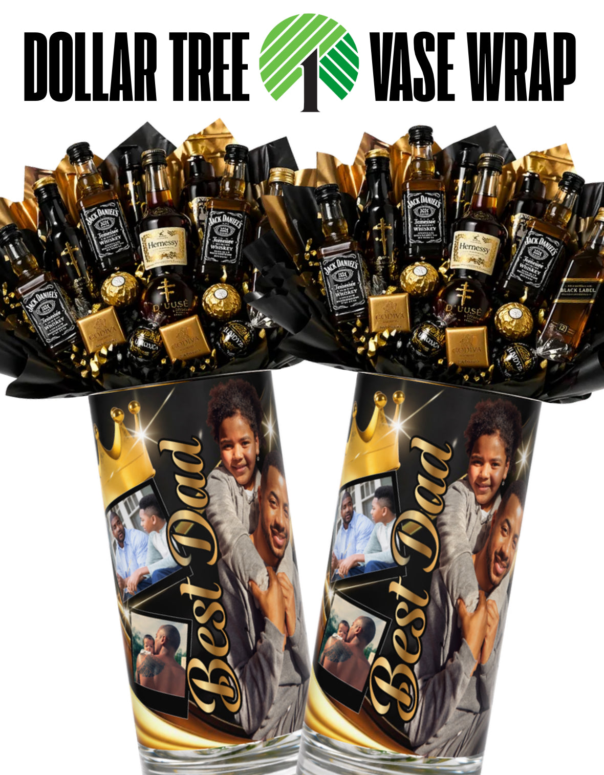 Mothers Day & Father’s Day Vase Wrap Templates