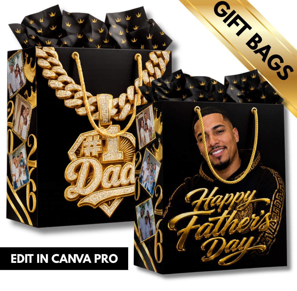Fathers Day Gift Bag Templates
