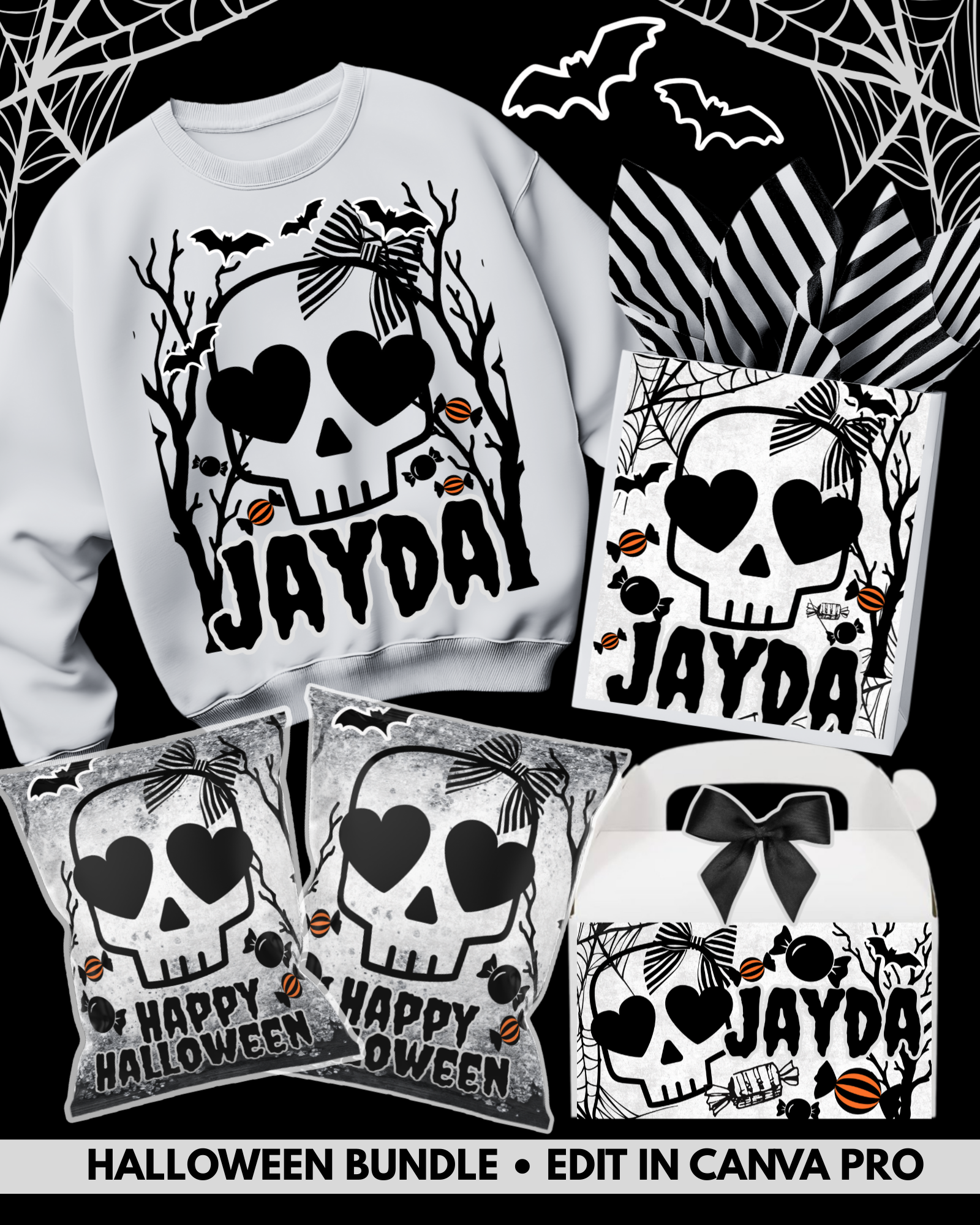 Halloween Skelly Template Bundle