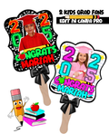 Kids Grad Fan Templates - Set of 2
