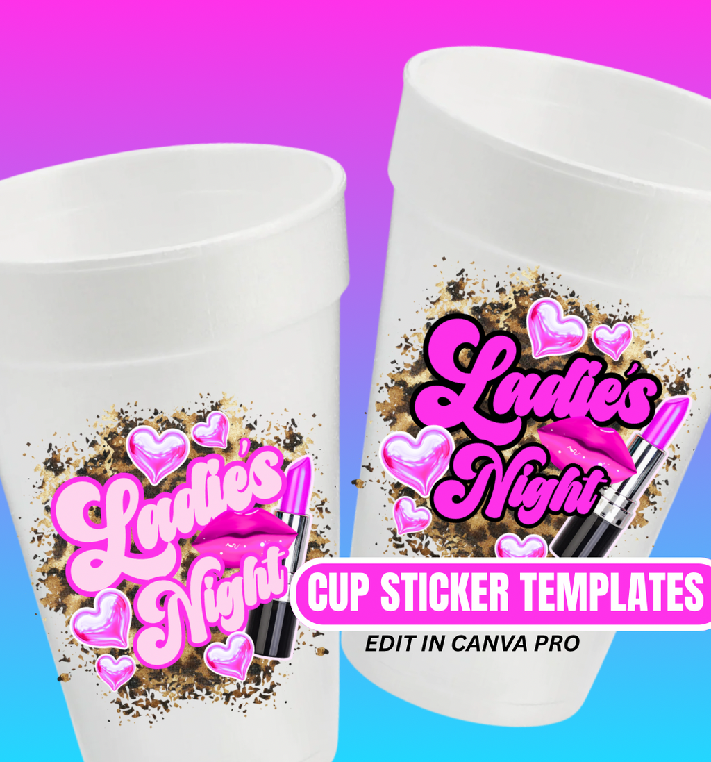 20 Cup Sticker Template Bundle